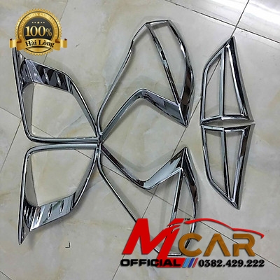 Ốp viền đèn pha, hậu trước xe Mitsubishi #Xpander 2018 - 2021 mạ crom cao cấp