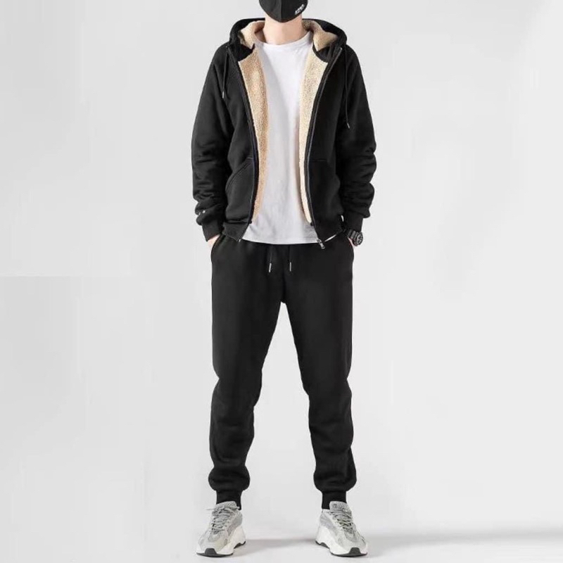 Khoác nỉ hoodie lót lông vàng siêu ấm