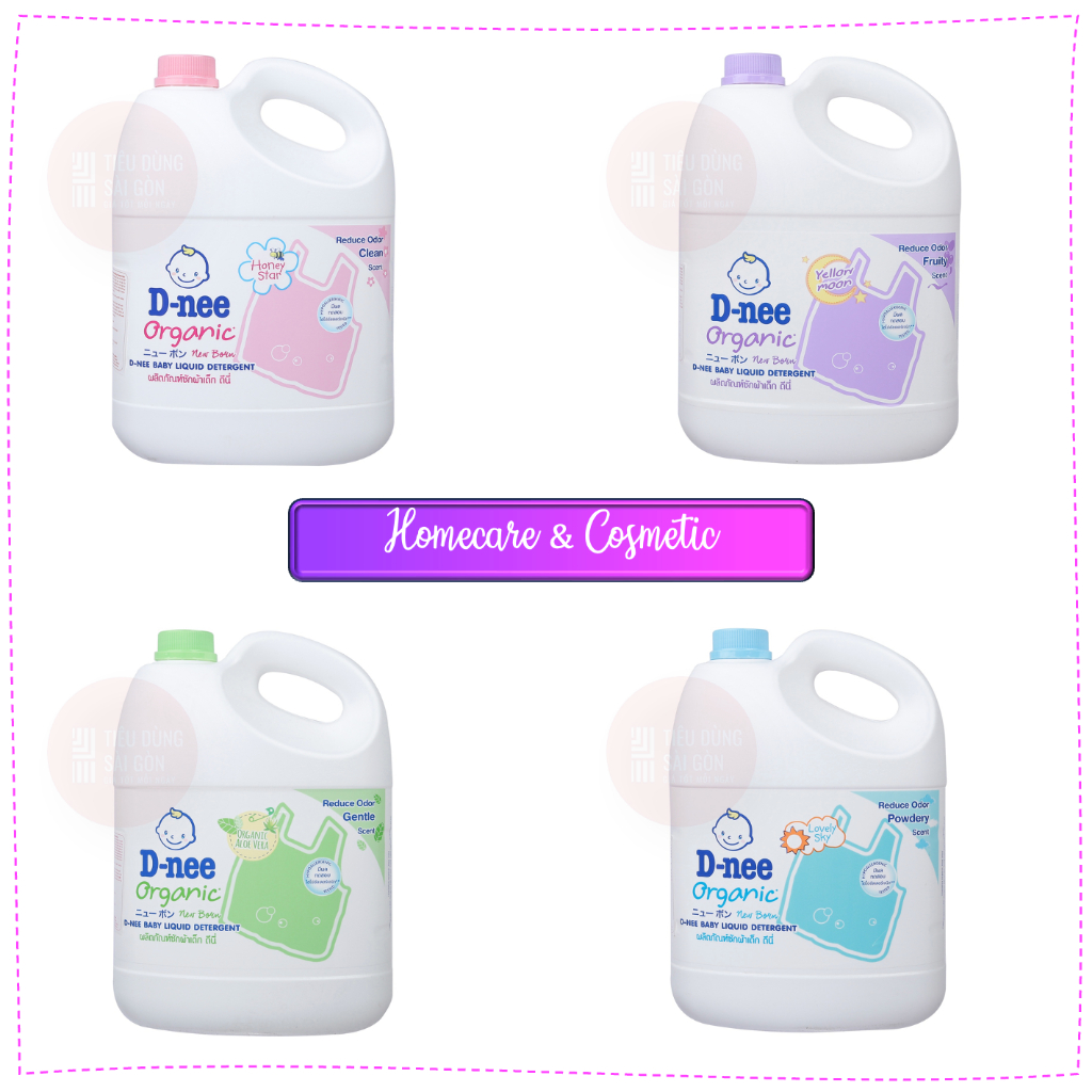 Chính Hãng Dnee Nước giặt quần áo em bé Dnee can 3000ml - Nước Giặt Xả Cho Trẻ Em an toàn