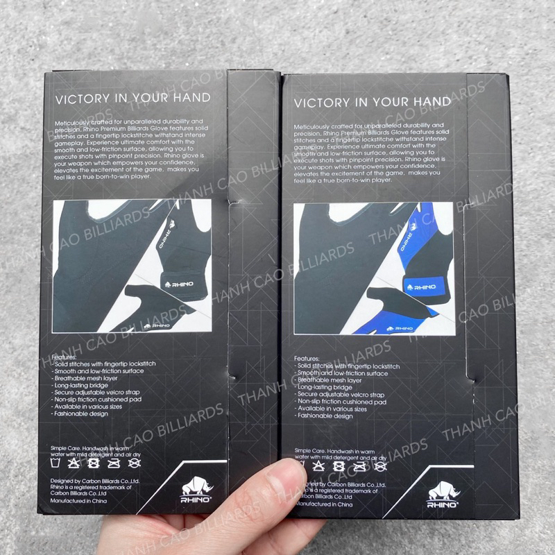 Găng Tay Bi-a Rhino Hở Ngón Cao Cấp Chơi Cá Nhân | Bao Tay Bida Hở Ngón Tay Trái Size L Nam Nữ