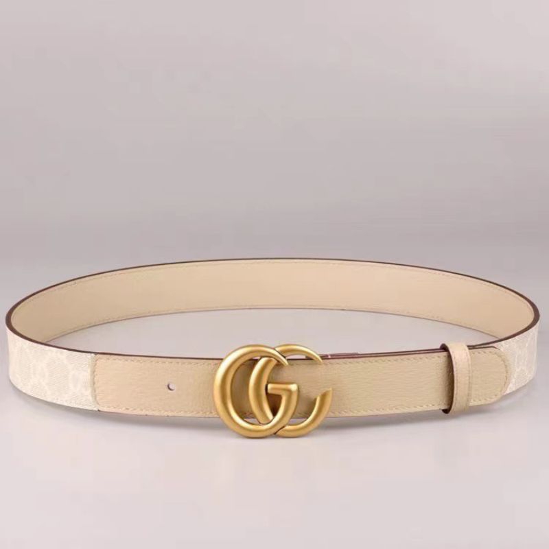 Thắt Lưng Da Bò Thật 2 Lớp Màu Nâu Kem Siêu Hiếm