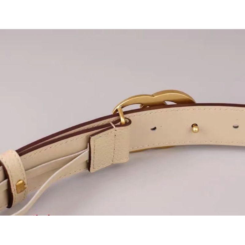 Thắt Lưng Da Bò Thật 2 Lớp Màu Nâu Kem Siêu Hiếm