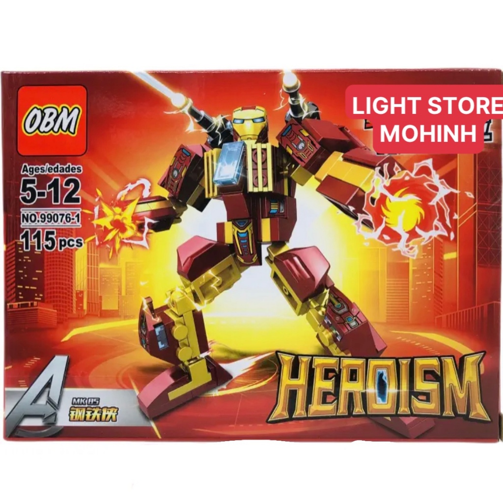ĐỒ CHƠI LẮP GHÉP COMBO 8 NHÂN VẬT SIÊU ANH HÙNG IRON MAN BAT MAN SUPER MAN