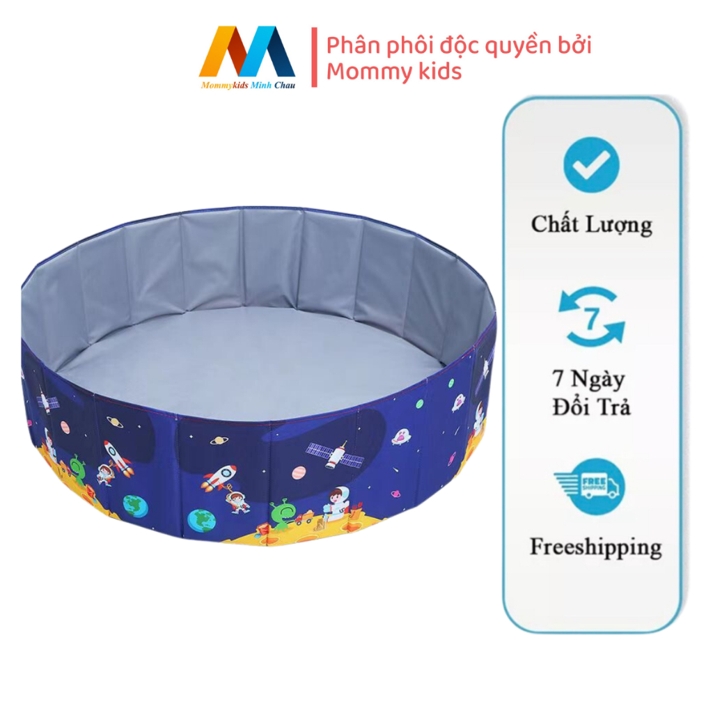 Bể bóng cho bé bằng vải cao cấp cho bé, bể bóng gấp gọn bằng vải bé trai bé trái
