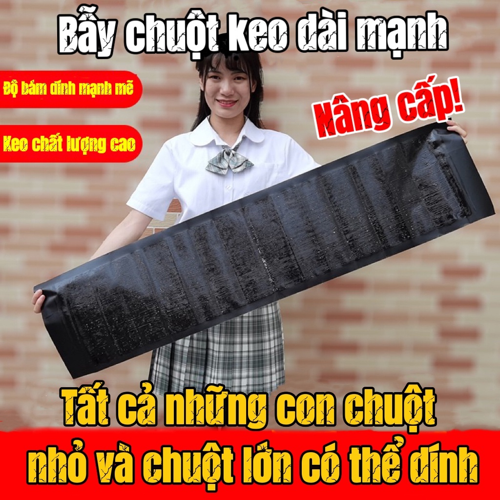 🔥Rẻ vô địch🔥 Mua 10 tặng 1 | Lớn 120cm x 28cm Keo dán chuột keo dính chuột keo bẫy chuột màu đen siêu dính kích thước