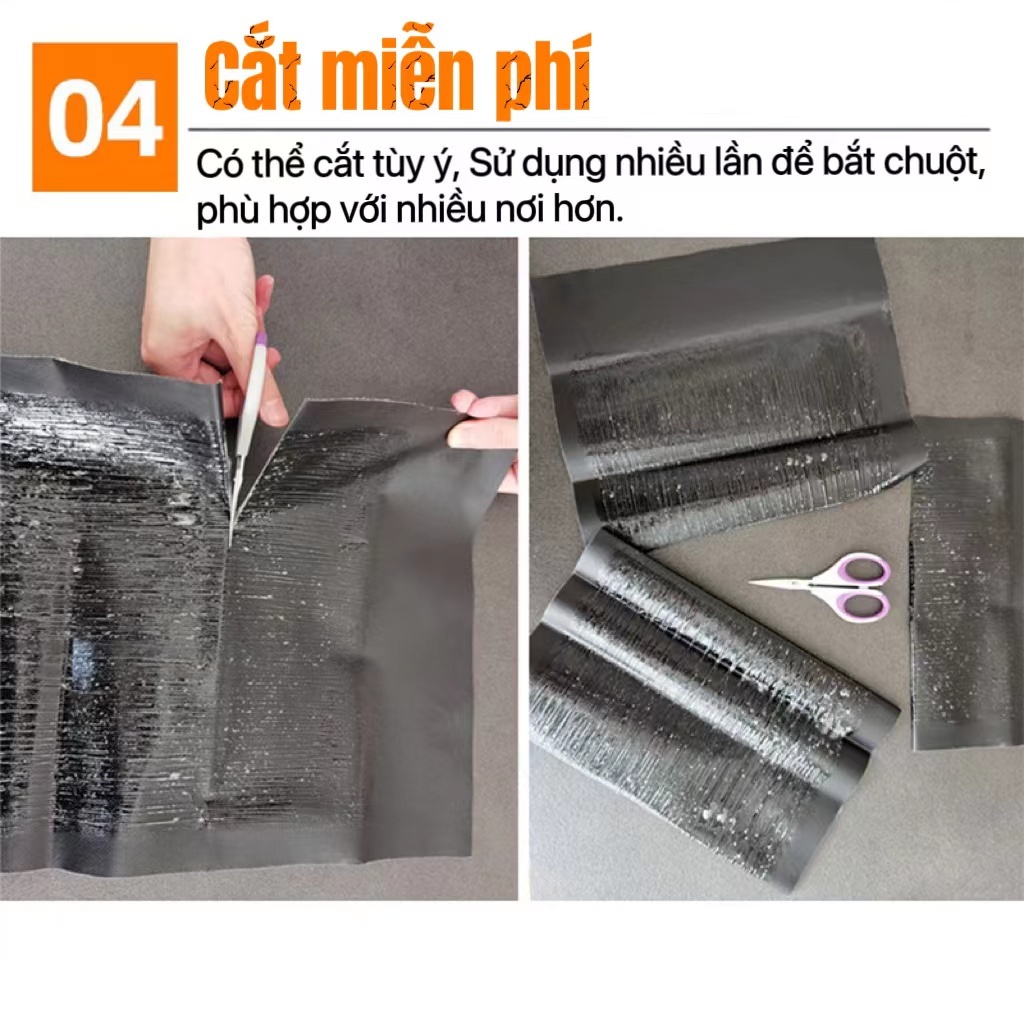 🔥Rẻ vô địch🔥 Mua 10 tặng 1 | Lớn 120cm x 28cm Keo dán chuột keo dính chuột keo bẫy chuột màu đen siêu dính kích thước