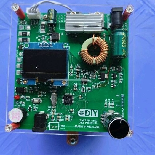 Máy hàn cell pin siêu tụ mini sử dụng 16 siêu tụ 100F 2.7V