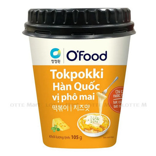 Bánh Gạo Tokpokki O'Food Vị Truyền Thống/ tương đen/ chua ngọt/ phô mai  Ly 105G