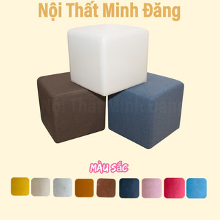 Ghế Đôn SOFA Vuông , Nỉ Nhung Ghế Bàn Trà , Bàn Trang Điểm