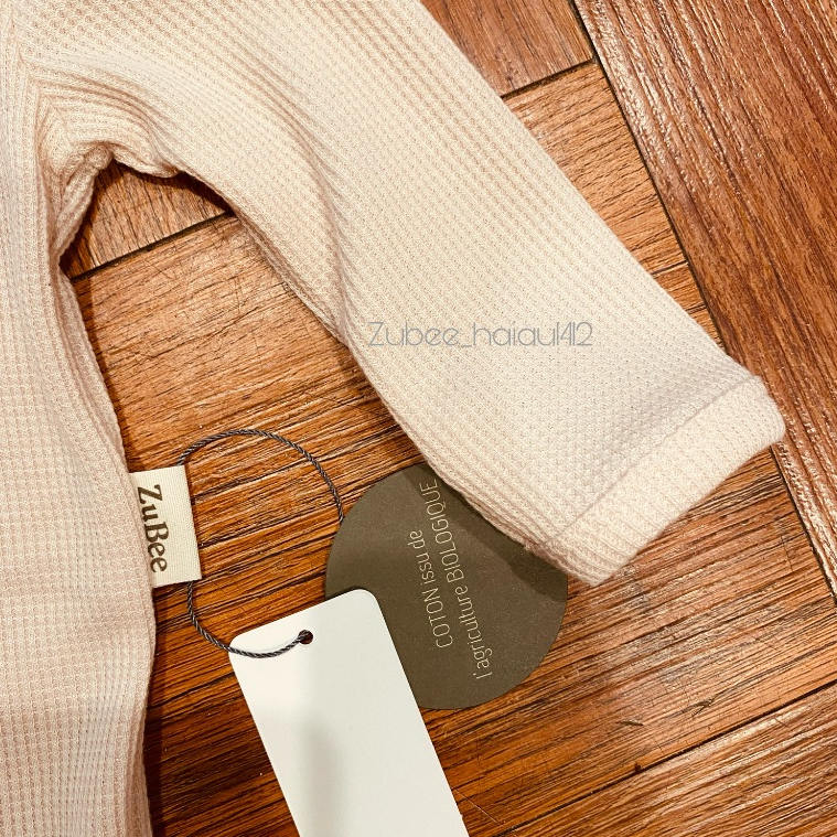 Body dài tay cotton waffle co dãn mạnh 4 chiều mềm êm cho bé.