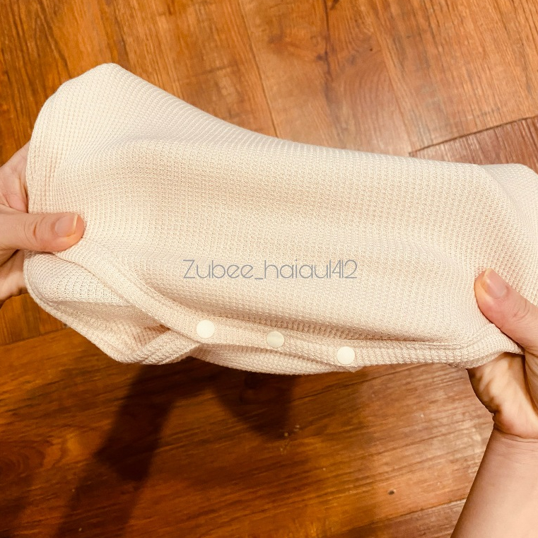 Body dài tay cotton waffle co dãn mạnh 4 chiều mềm êm cho bé.