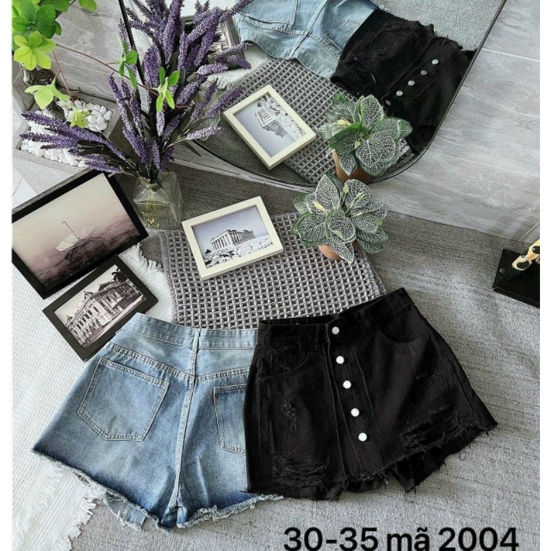 Jean Thái Bigsize: quần váy 5 nút wax rách