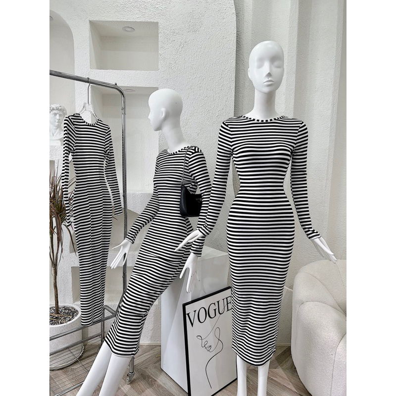 ĐẦM BODY HỞ LƯNG TAY DÀI
