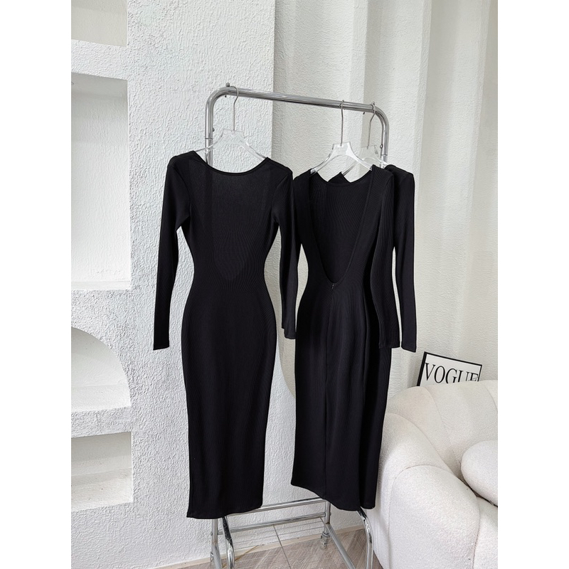 ĐẦM BODY HỞ LƯNG TAY DÀI