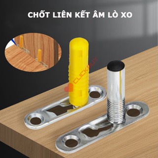 Chốt Liên Kết Âm Lò Xo Liên Kết Tự Do Dễ Dàng Tháo Lắp Chắc Chắn Phù Hợp Tủ Kệ Gỗ