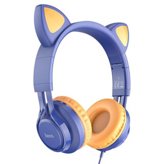 Tai nghe tai mèo, Cat ear Headphones - Hoco W36 - Midnight blue, tích hợp micro, cản tiếng ồn, điều chỉnh âm lượng