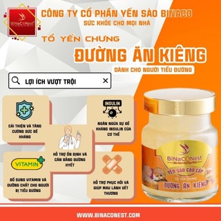 Yến sào Khánh Hòa Binaconest _ Set 40 hũ Tổ yến chưng sẵn Kiêng Đường 30% Yến sào