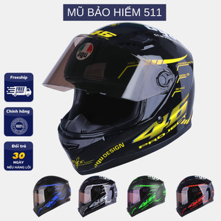 NÓN BẢO HIỂM Fullface AGU TEM PHẢN QUANG - RÙA - CÁ TẶNG TÚI ĐỰNG NÓN + SỪNG VÀ ĐUÔI GIÓ.