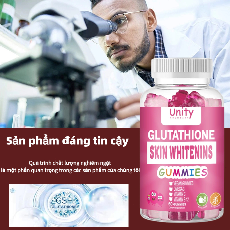 Viên uống trắng da hủy nám Glutathione 500, nâng tone nhanh, uống trắng da toàn thân, hộp 60 viên