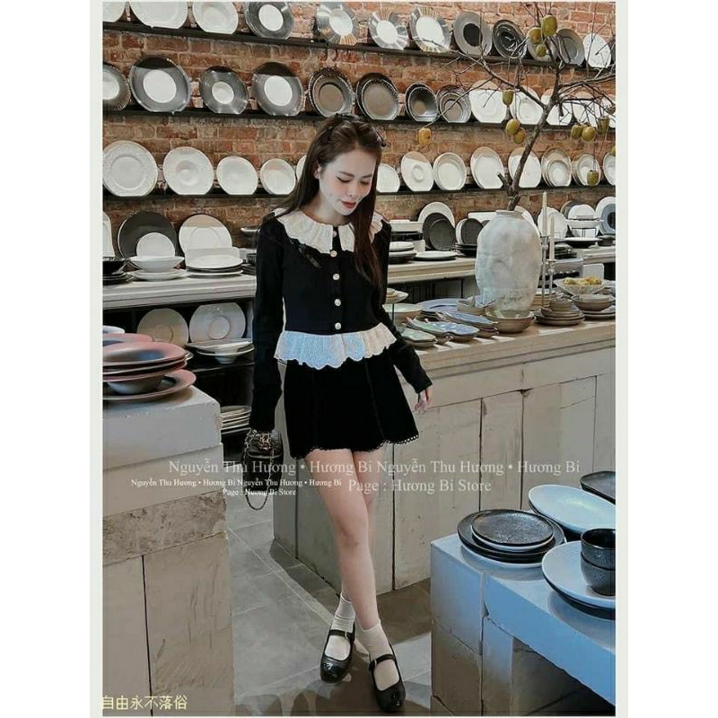 ÁO TĂM DÀI CỔ VIỀN REN BÈO