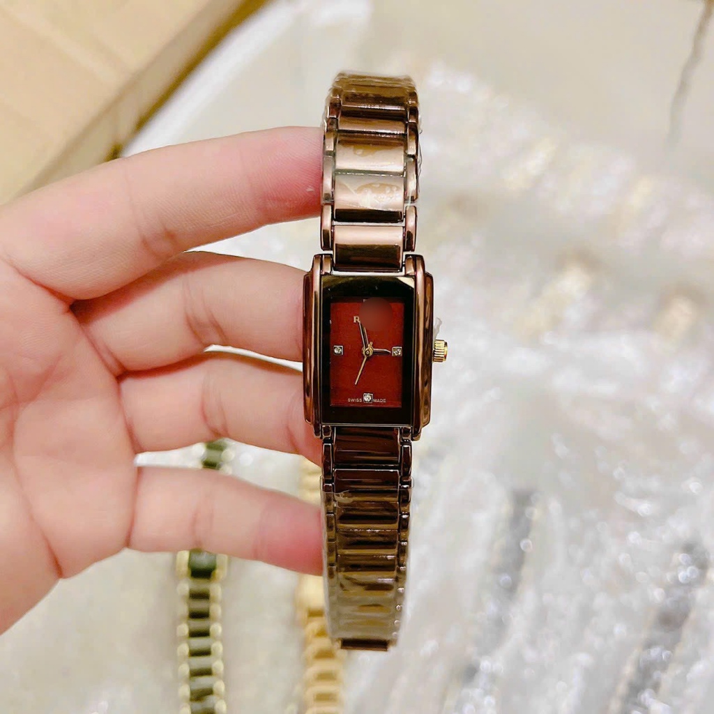 Đồng hồ nữ RDO , mặt hình chữ nhật , size: 24mm thiết kế sang trọng , trẻ trung , chống nước 3atm, bảo hành 6 tháng
