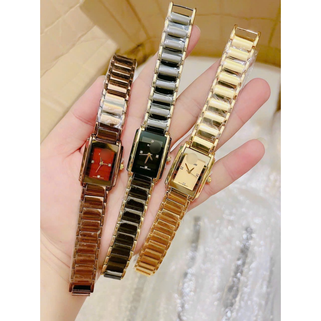 Đồng hồ nữ RDO , mặt hình chữ nhật , size: 24mm thiết kế sang trọng , trẻ trung , chống nước 3atm, bảo hành 6 tháng