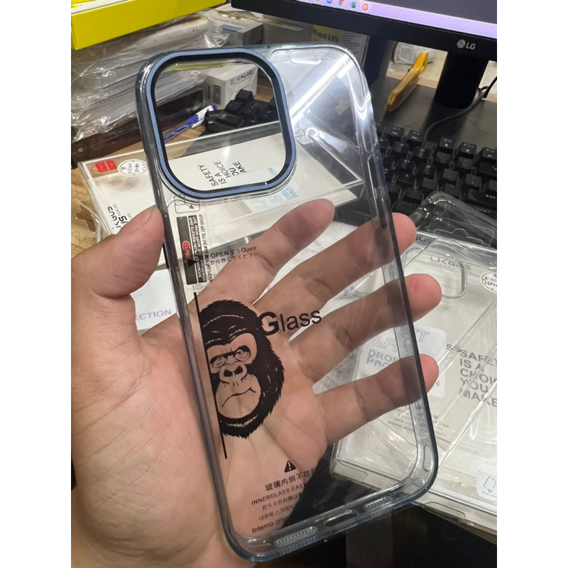 Ốp Likgus lưng kính Viền camera kim Loại cho iP 14 Pro Max