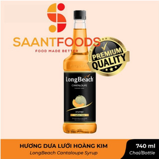 Siro Cô Đặc Hương Dưa Lưới Hoàng Kim - LongBeach Cantaloupe Flavoured Syrup 740ml
