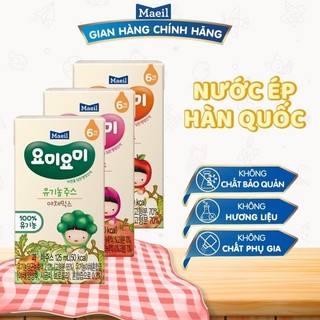 Nước ép trái cây hữu cơ organic Maeil Yummy bổ sung chất rau củ, chất sơ dành cho bé từ 6 tháng trở lên hộp 125ml