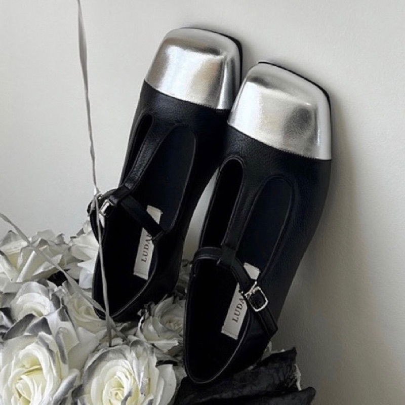 ORDER 🌱 Giày búp bê mũi da trơn khoen cài 1,5cm