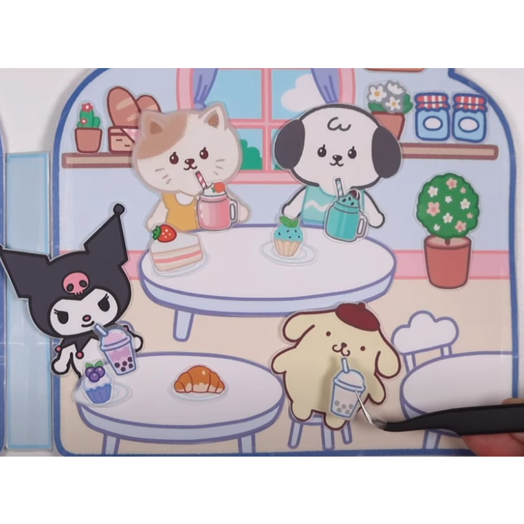 Búp bê giấy của hàng làm bánh trên đám mây -Happyfunny