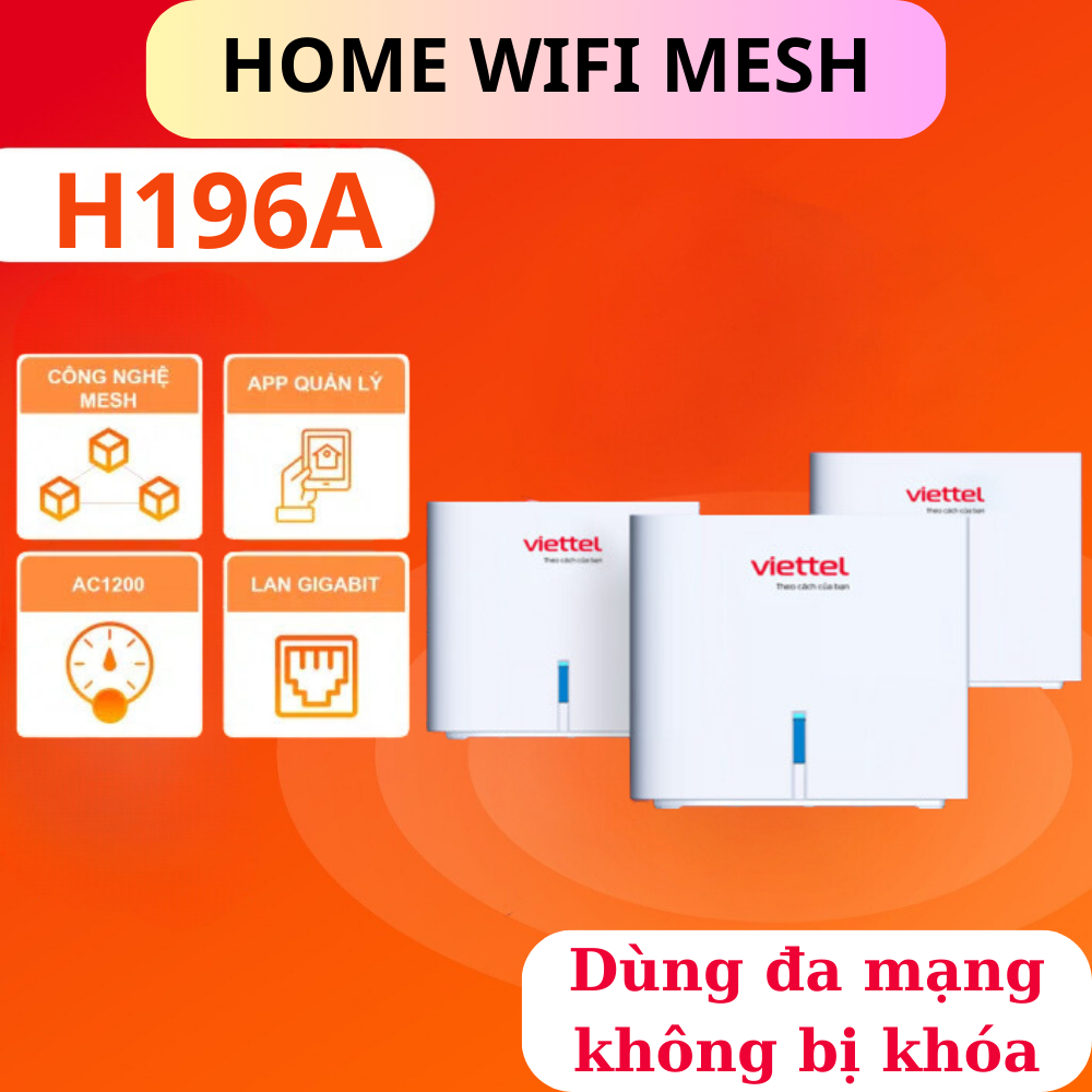 Home Wifi Mesh Viettel - FPT - ZTE H196A chính hãng Hai Băng tần 2.4Ghz và 5Ghz