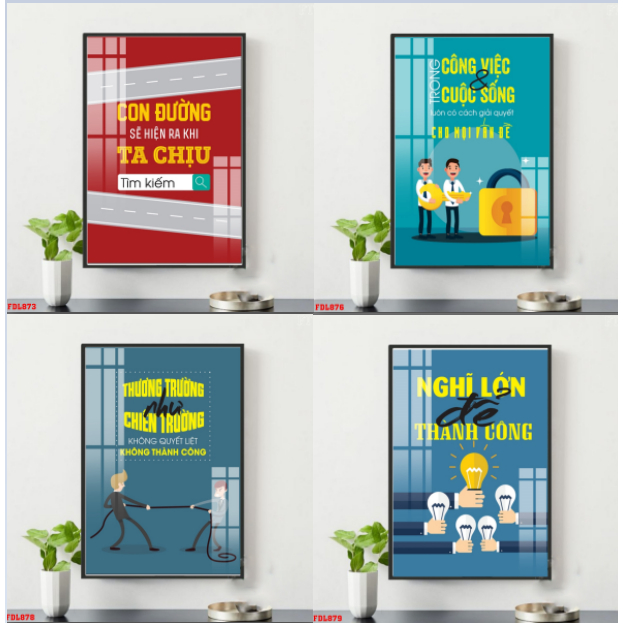 TRANH SLOGAN VĂN PHÒNG HIỆN ĐẠI, TRANH TRANG TRÍ ĐỘNG LỰC VĂN PHÒNG - PHONG VẠN PHÁT
