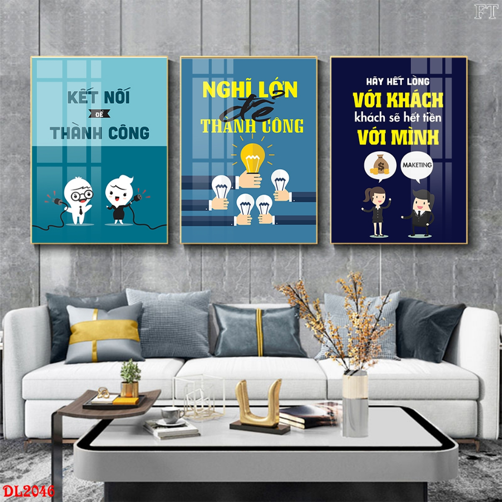 SET 3 TRANH SLOGAN VĂN PHÒNG HIỆN ĐẠI, TRANH ĐỘNG LỰC VĂN PHÒNG - PHONGVANPHAT
