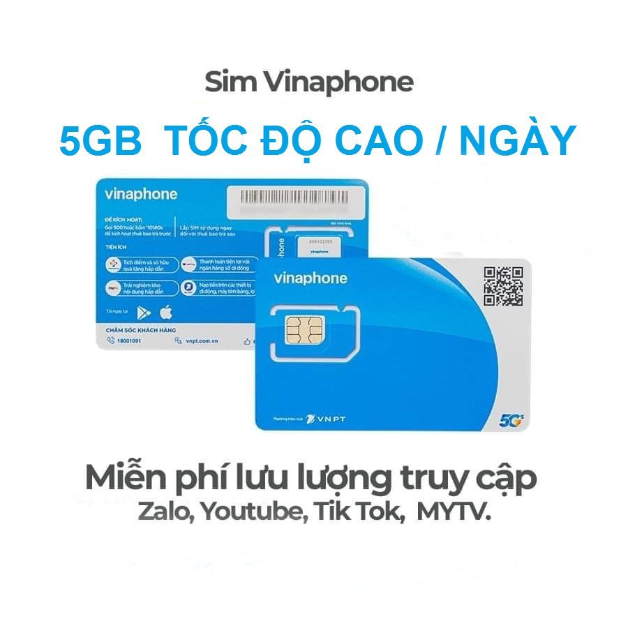 Sim Vinaphone 4G Big50y Tặng 5gb 1 ngày miễn phí 3 tháng dung lượng data khủng hết 3 tháng gia hạn chỉ 50k 1 Tháng
