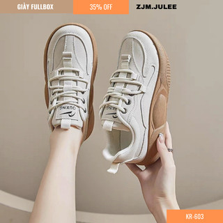 Giày nữ sneaker đế dày gọn chân KR-603 đế bệt 4cm fullbox - Giày thể thao nữ phối đồ đẹp