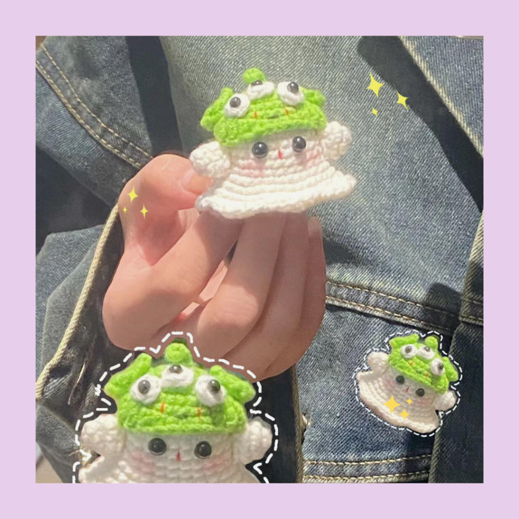 Móc Khóa Ma Nhỏ Len Cosplay Handmade Dễ Thương - UrPuddin'
