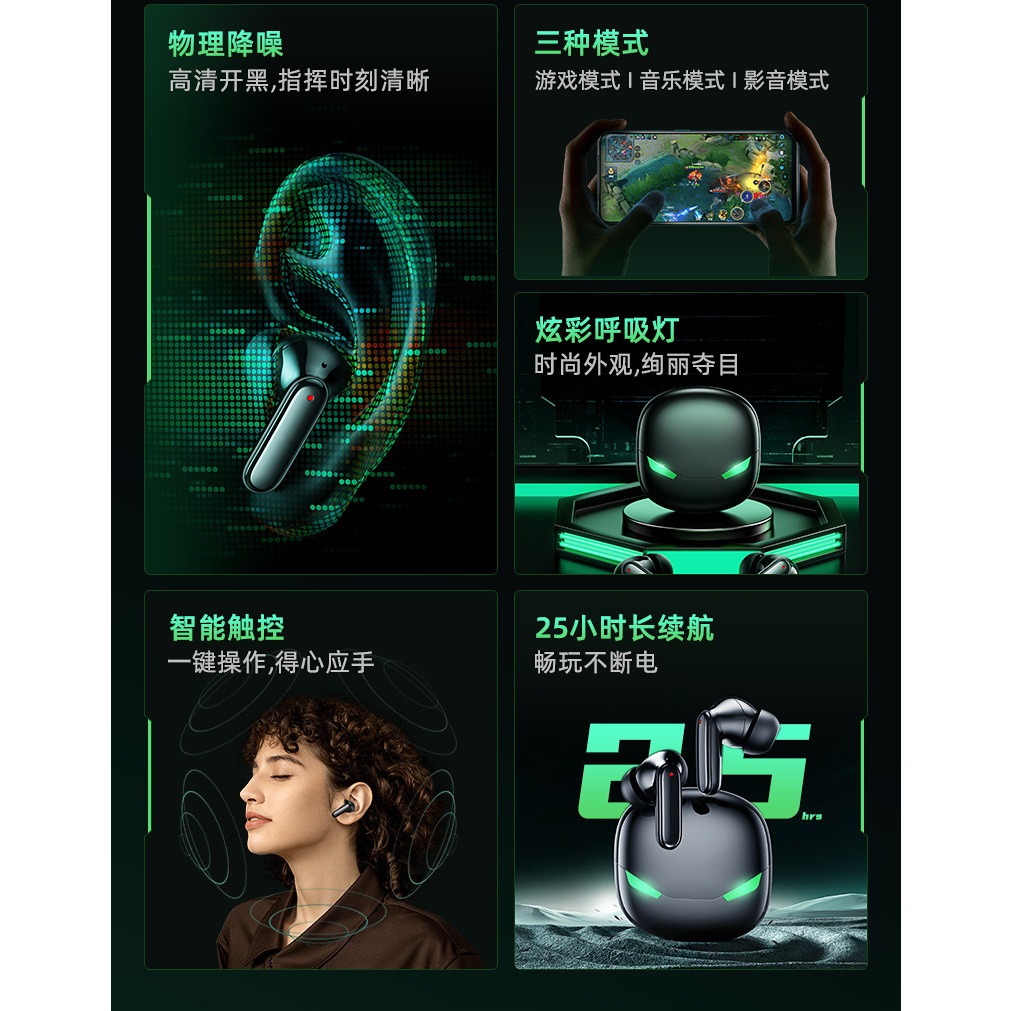 Tai nghe Bluetooth TWS Remax GameBuds G1 V5.3, Pin dùng 5H, Tăng giảm Âm, Chuyên Gaming - NHẤT TÍN Computer