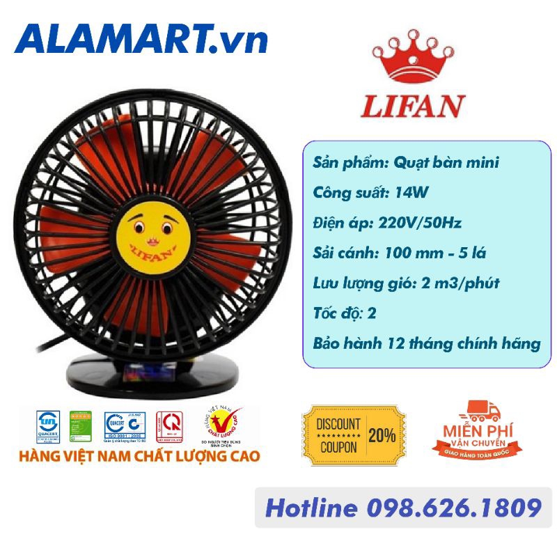 Quạt bàn MINI LIFAN GN-4 sử dụng văn phòng siêu cute