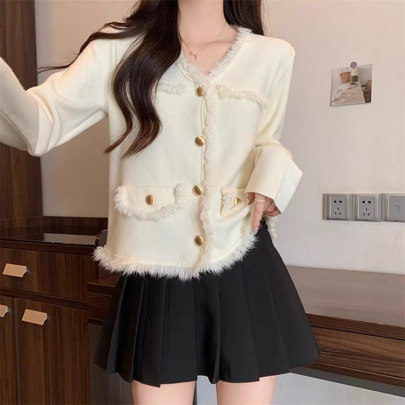 Áo Khoác Cadigan Len Lông Thỏ Nhiều Màu Sắc Hàng Quảng Châu M8919 - Yamy888