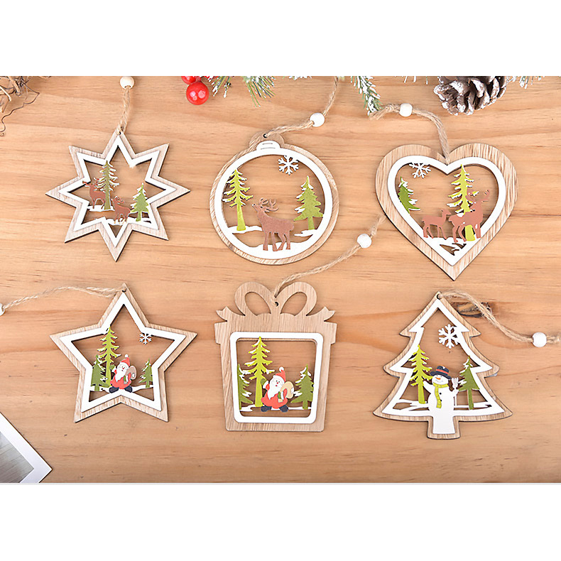 Bộ Phụ Kiện Gỗ Treo Trang Trí Cây Thông, Trang Trí Giáng Sinh, Noel Nhiều Mẫu - Trang Trí Nhà Cửa GatherHouse