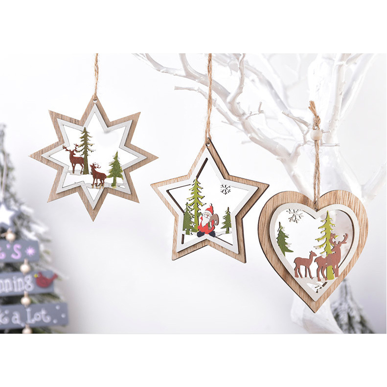 Bộ Phụ Kiện Gỗ Treo Trang Trí Cây Thông, Trang Trí Giáng Sinh, Noel Nhiều Mẫu - Trang Trí Nhà Cửa GatherHouse