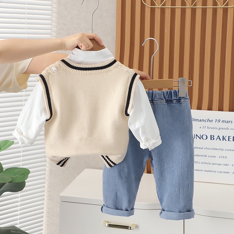 Set gile len phong cách Hàn Quốc cho bé trai - 4 chi tiết - ShubimKids
