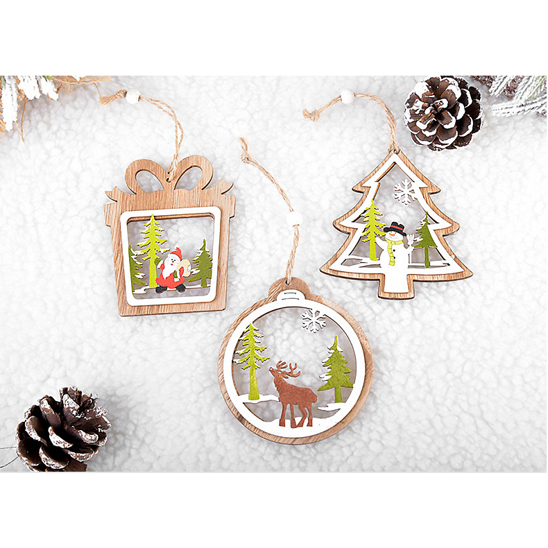 Bộ Phụ Kiện Gỗ Treo Trang Trí Cây Thông, Trang Trí Giáng Sinh, Noel Nhiều Mẫu - Trang Trí Nhà Cửa GatherHouse