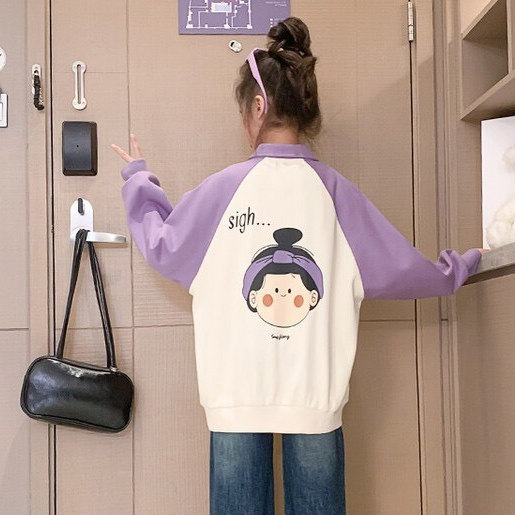 Áo polo dài tay cô gái thời trang trẻ em BEESHOP D23054A