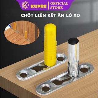 Chốt Liên Kết Âm Lò Xo KUNBE Liên Kết Tự Do Dễ Dàng Tháo Lắp Chắc Chắn Phù Hợp Tủ Kệ Gỗ