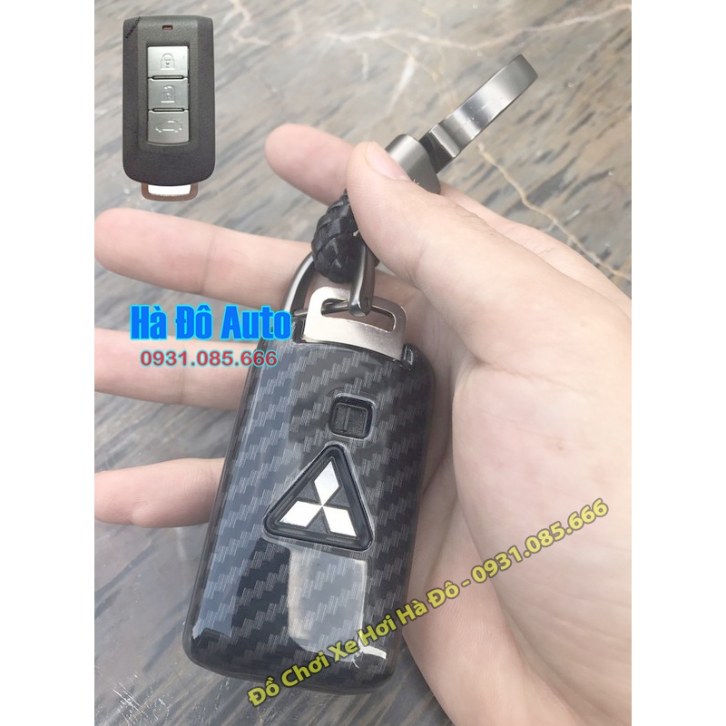 Bao Da Chìa Khóa Outlander 2017 2018 2019 2020 2021 2022 2023 2024 Cacbon - Ốp Bảo Vệ Chìa Khóa Mits