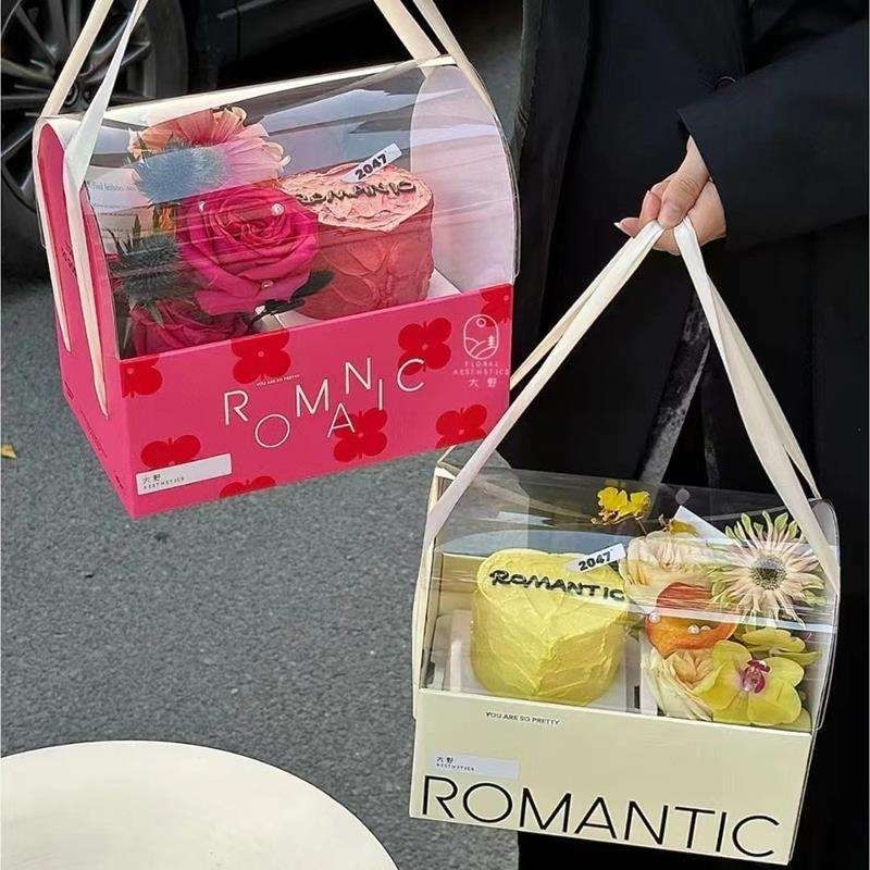 Hộp Mica đựng Hoa và Bánh với đủ loại đế Thấp, Cao, To.