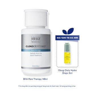 Dung dịch tẩy tế bào chết BHA Obagi - Clenziderm Pore Therapy 148ml giảm mụn, ngăn tiết dầu