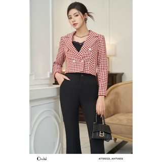 Áo khoác dạ tweed dáng ngắn thiết kế cổ vest 4 khuy trẻ trung Orchid - AT19S122